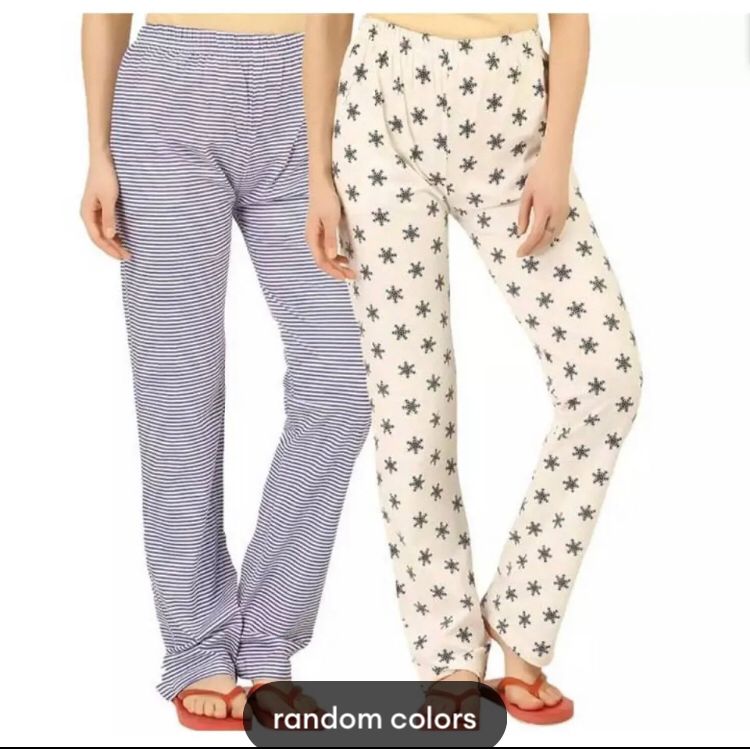 Unique Collection Pack of 5,3,2 Printed Summer Trousers for Women, Loose Fit, Jersey Fabric, Random Colors