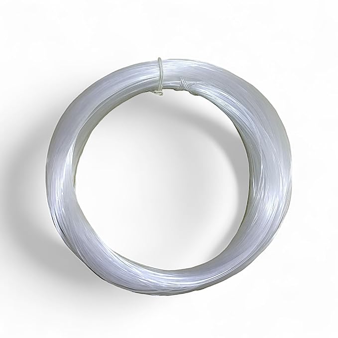1mm Transparent Nylon Fish line(50 Mtrs)|Transparent Nylon Fish Wire|Fish Wire for Craft Making|Transparent Nylon String|Clear Nylon String|Narambu Thread Aari Work|Clear Nylon String Thread 1mm (1)