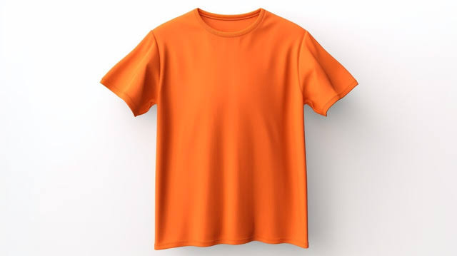 Orange plain Basic T Shirt For Girls & Women's Cotton Jersey Fabric For Summer Wear