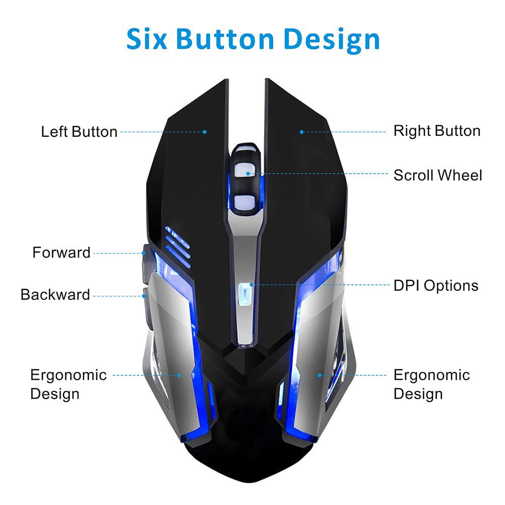 RGB Gaming Mouse with 7 light Wired Mouse For Laptop & Desktop Wired RGB Gaming Mouse USB Interface Optical Mute Mouse