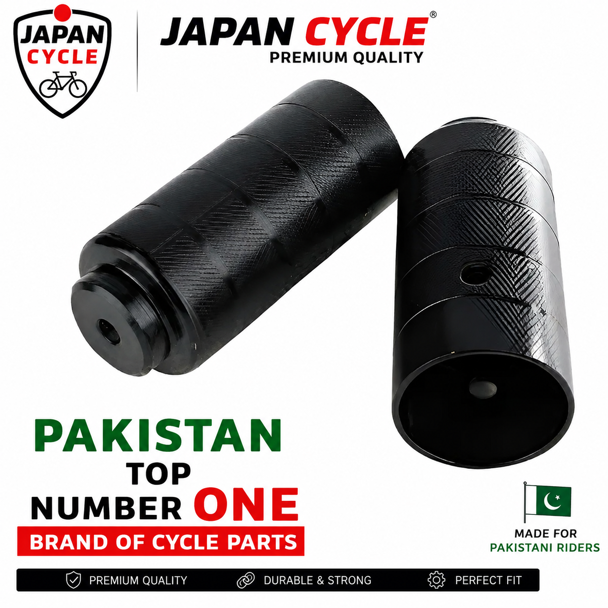Aluminum Alloy Bike Peg Footrest | Rear Seat Pedal | 1cm Axle Quick Release | 60KG Heavy Duty BMX MTB Bicycle Pegs | Japan Cycle Pakistan