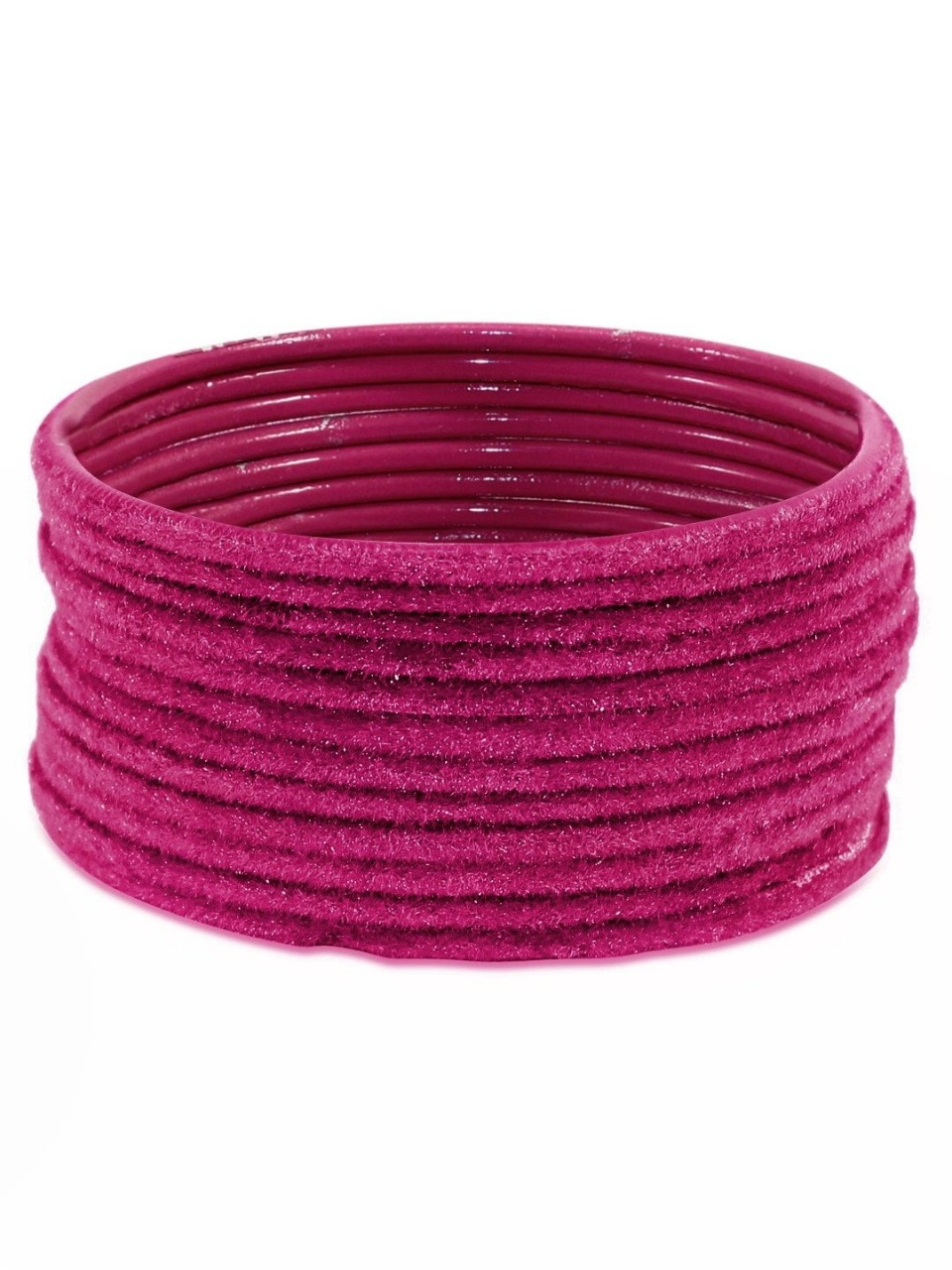 dark pink velvet bangles