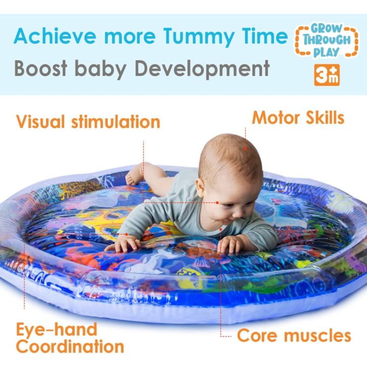 Tummy Time Water Mat for Babies Safe and Fun Play Mat