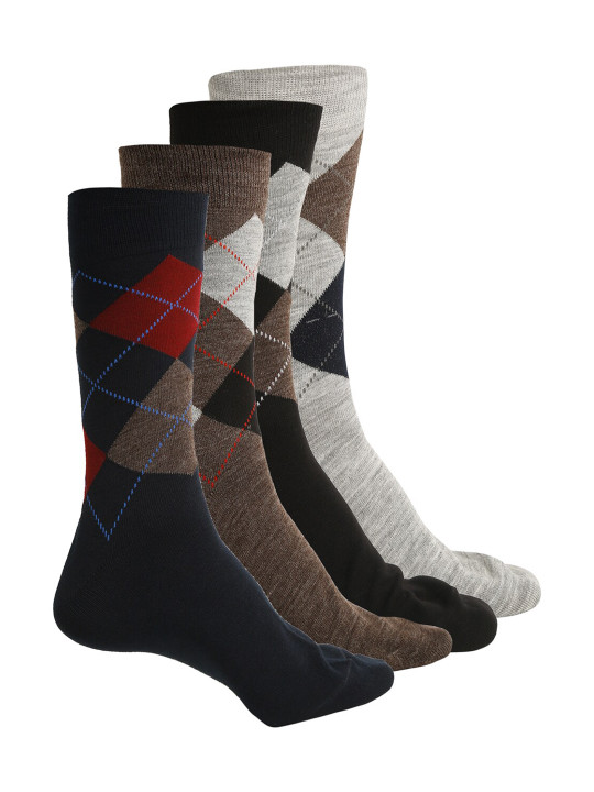 Pack of 3 & 6 Pair Branded Fashion Cotton Crew Full Socks | Premium Quality Breathable Soft Cotton Socks for Men & Women | Comfortable Durable Daily Wear Crew Socks | Stylish Long Socks for Office, Casual & Everyday Use
