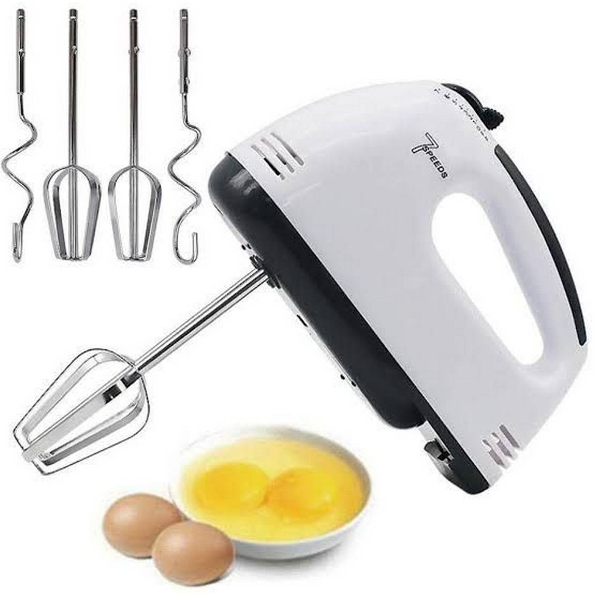 Egg Beater, Hand Mixer high speed 7 speed, hand mixer, Cream beater, liquid mixer machine, home appilances, kitchen accessories, egg beater, beating thing in easy way, dough mixer: Buy Online at Best