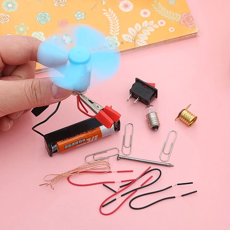 DIY Kids Science Experiment Kit | Electric Circuit Project with Light Bulb & Fan