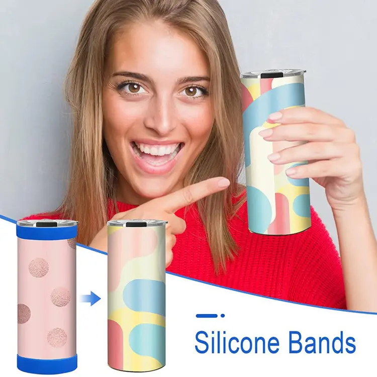 10 PCS Silicone Bands for Sublimation Tumbler, Elastic Heat