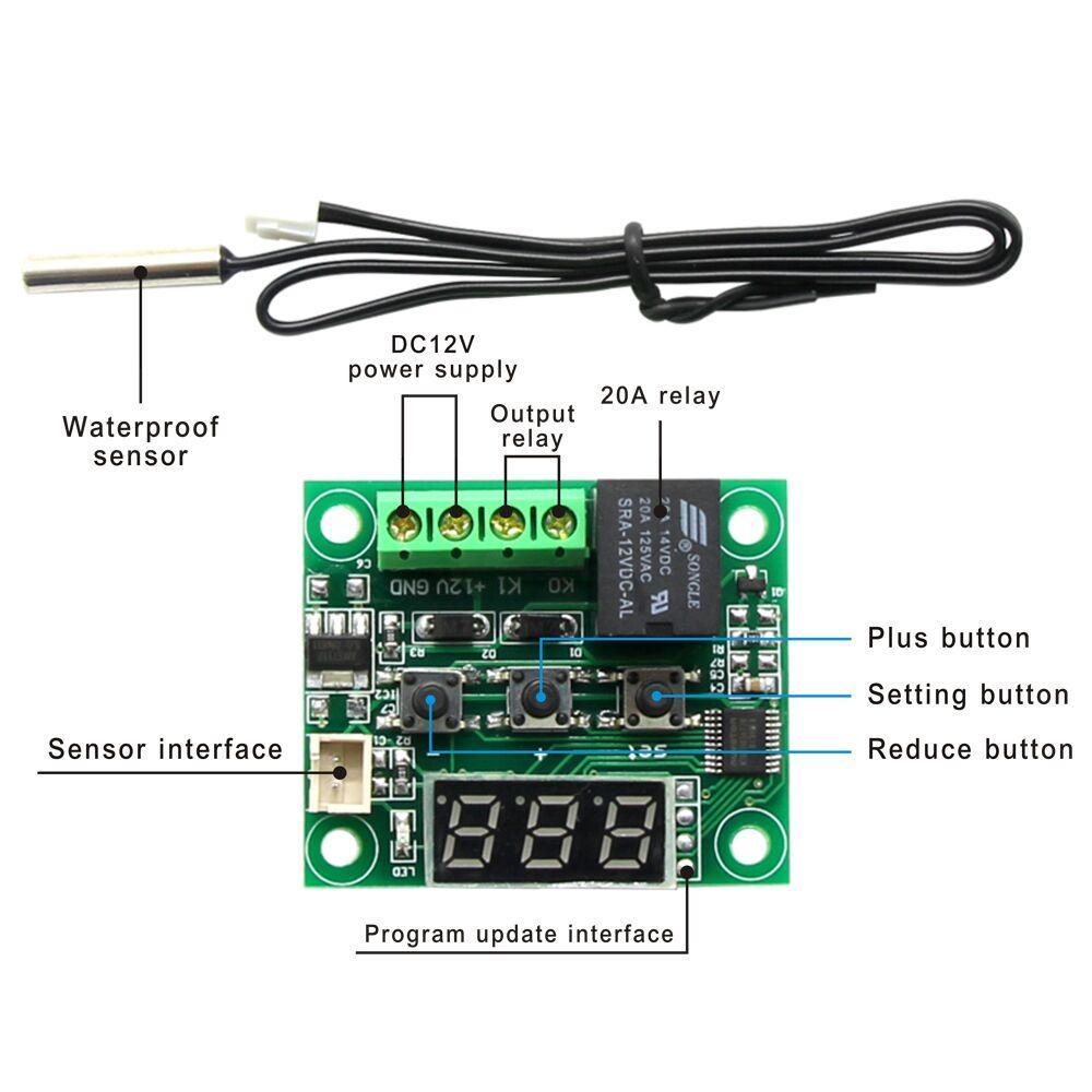 W1209/XH-W1209/HW-557 Digital Thermostat Temperature Controller Incubator Controller