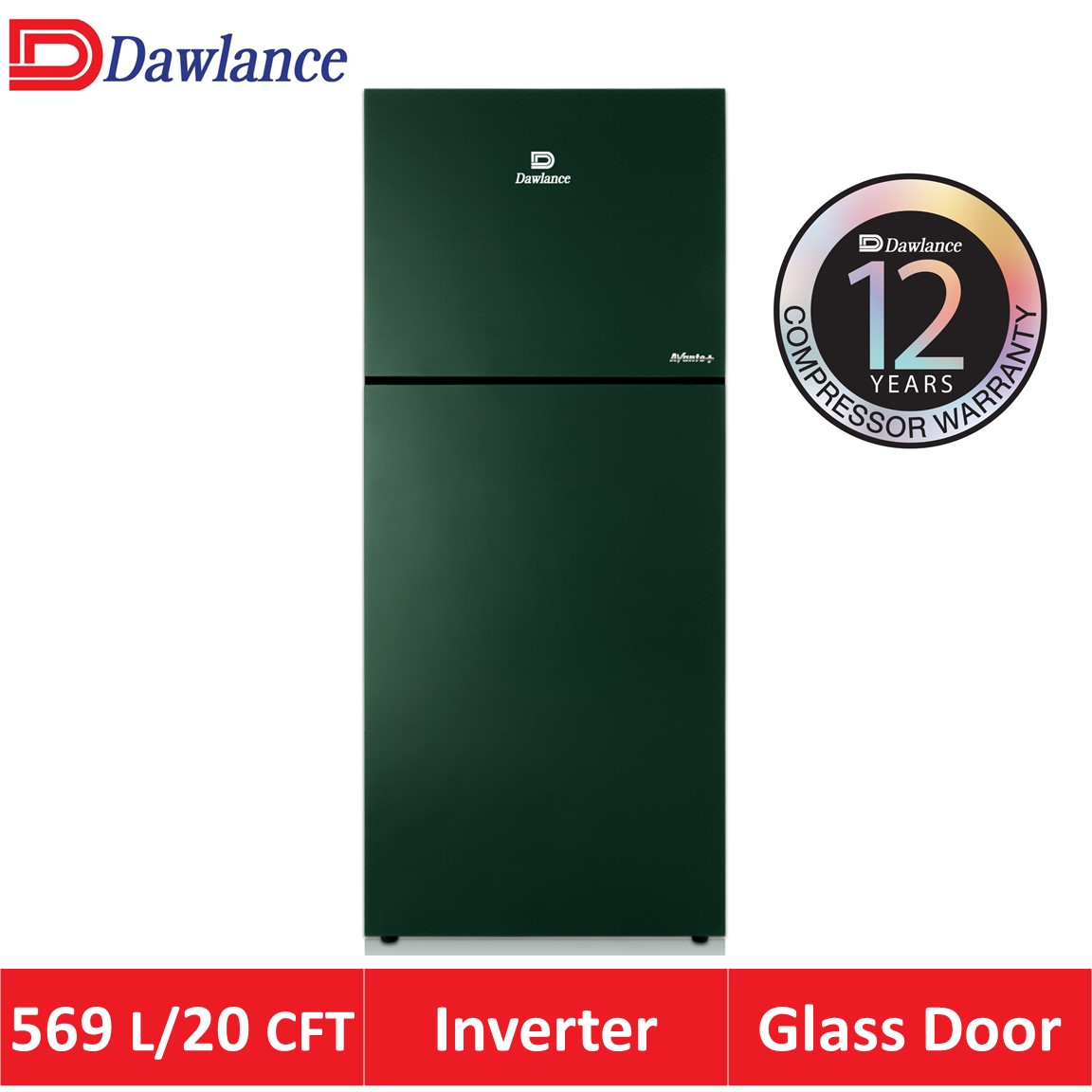 Dawlance Refrigerator 91999 Wide Body 20 Cft Avante+ Inverter Glass