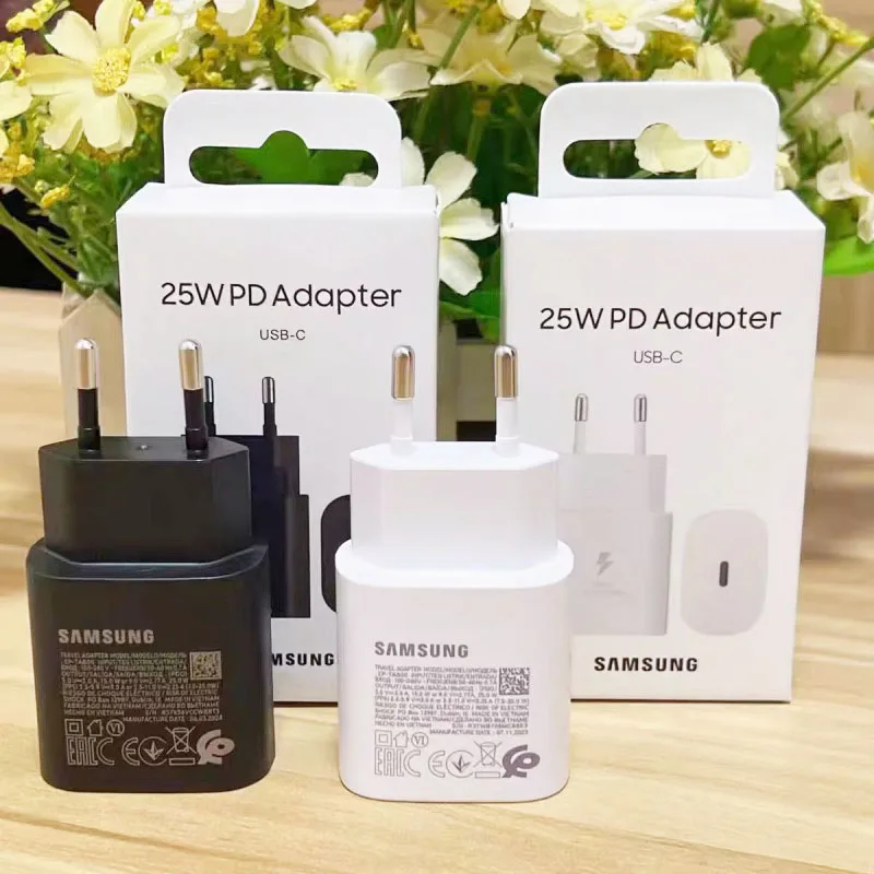 Original Samsung 25W Super Fast Charger Type-C Adapter | PD Fast Charging Wall Charger for Samsung Galaxy A05, A05s, A06, A14, A15, A24, A25, A34, A35, A54, S21, S22 Plus & All Latest Samsung Models | USB-C Travel Adapter with Super Fast Charging Support