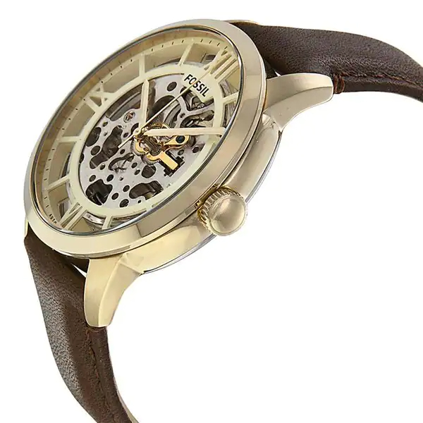 Fossil Skeleton Dial Brown Leather Strap Watch For Men ME3043 Daraz.pk