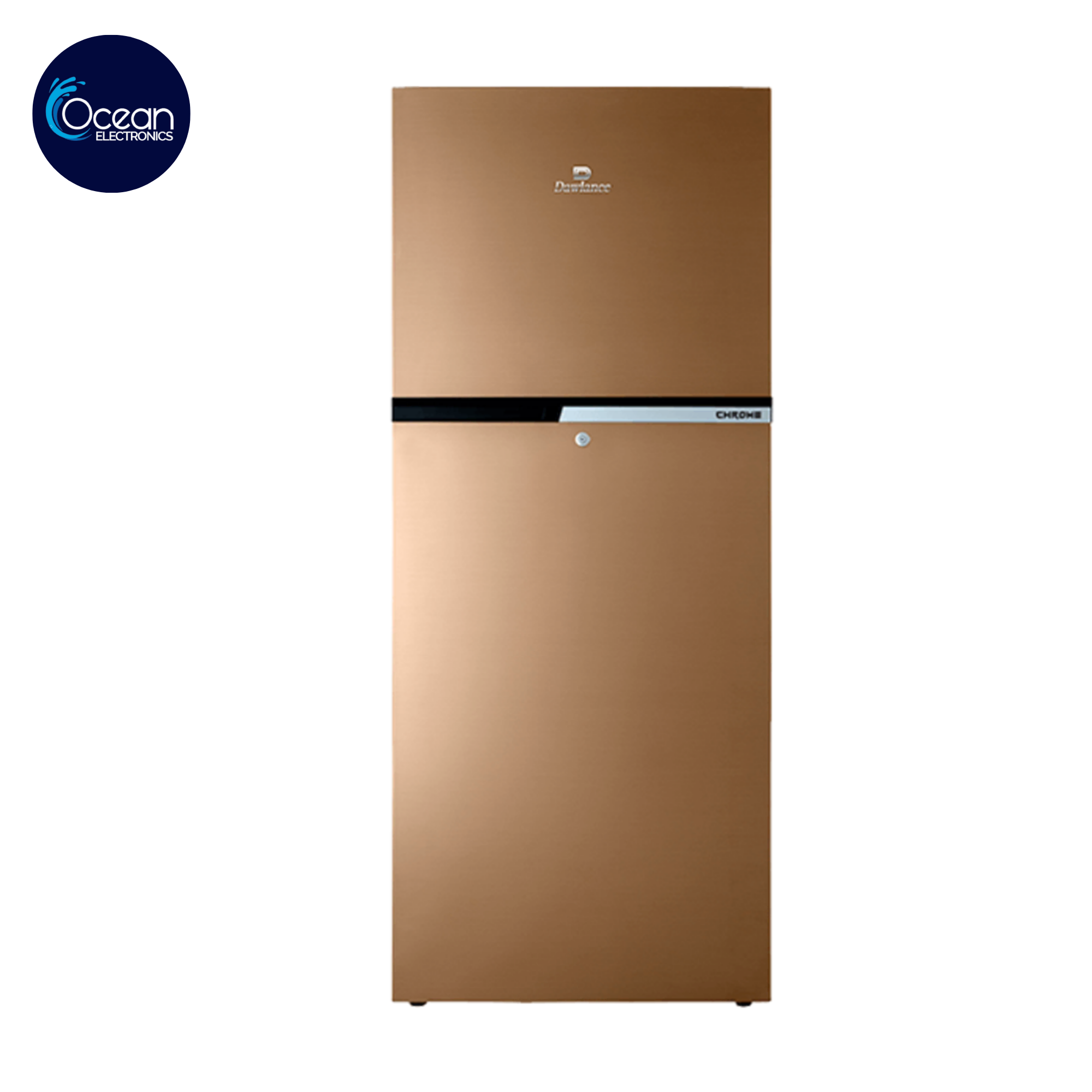 Dawlance Refrigerator 9191WB Chrome Hairline Black / Pearl Copper / 15