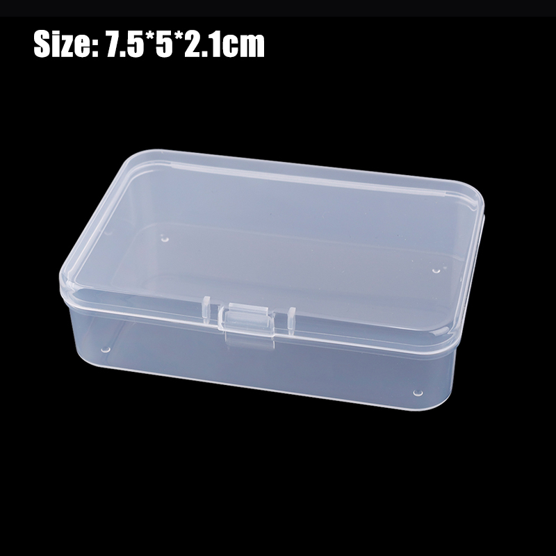 Transparent Jewelry Storage Boxes Rectangle Plastic Case Necklace