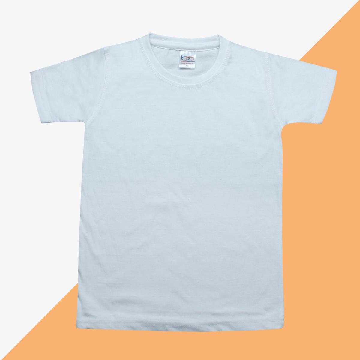 Bindas Collection 1 PC Round Neck White Plain Tshirt For Boys