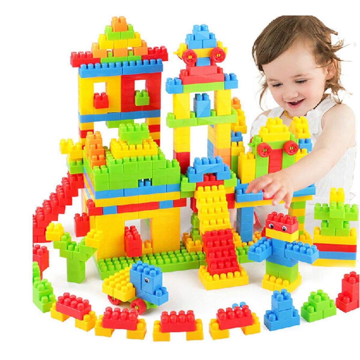 51 pcs Building Blocks Set Big Size High Quality Imported For Kids Early Learning Toys & Creative Model Playing Building Block Toy