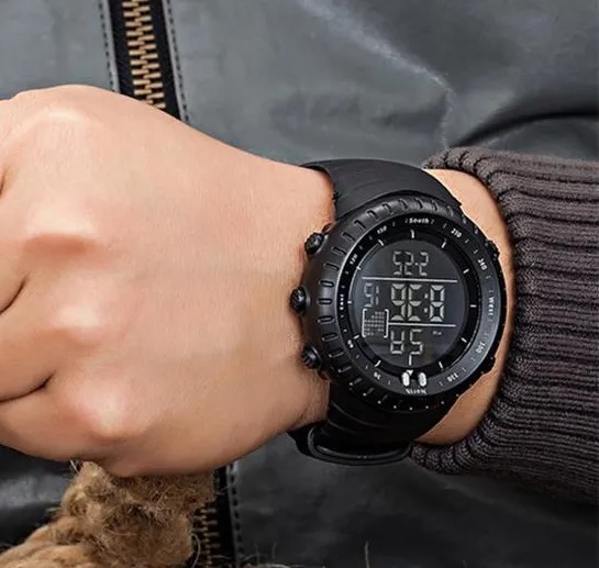 Military Mens Digital Sports Watch Waterproof LED Backlight Tactical Outdoor Chronograph Alarm Stopwatch Rugged Durable