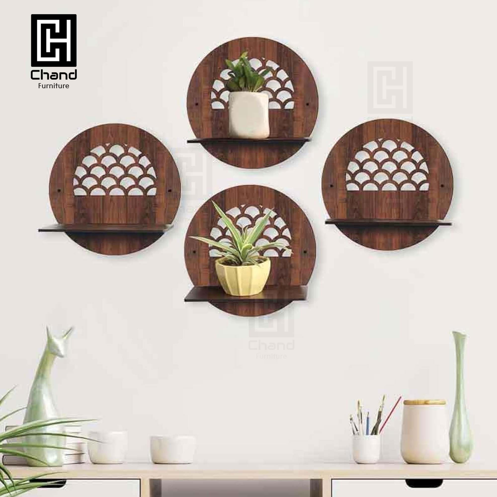 Wall Mounted Shelf for Living Room Stylish MDF Floating Shelf, Freestanding for Living Room, Bedroom, Kitchen - Easy Assembly, Wall Decor I Wall Decor items for home I Decorating Items I Decorating items for bedroom I Decoration