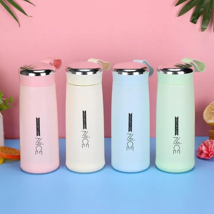 Water Bottles, Water bottle for Girls, Insulated Glass/Plastic Double Walled Keeps Water Cold and Hot for Hours, Easy to Carry for Walking, Hiking, School, etc, 410ml. - 750ML Best gift for Girls  Insulation Hot & Cold Thermos Flask