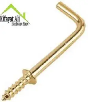 Golden Color L Shape Decorative Screw Hooks Eye Hook Screw 1 Inch