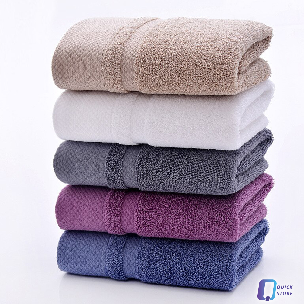 Bath Towel Set, 2 Bath Towels, Spun Cotton Highly Absorbent Towels For Bathroom, Shower Towel, (pack Of 2)