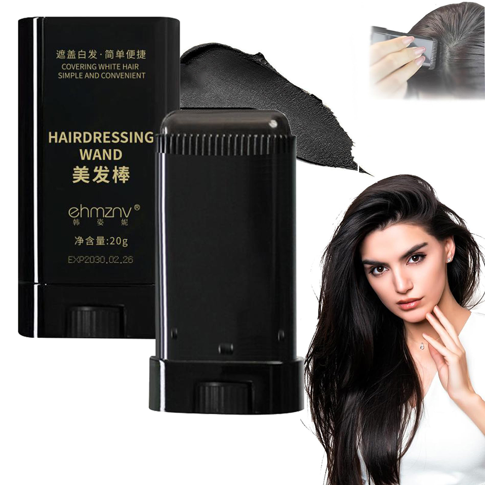 2-in-1 Instant Comb Hair Dye | Touch Up Hair Dye Comb | Waterproof Sweat Proof Hair Dye | Gray Hair Coverage Beard Hair Color Stick for Men & Women