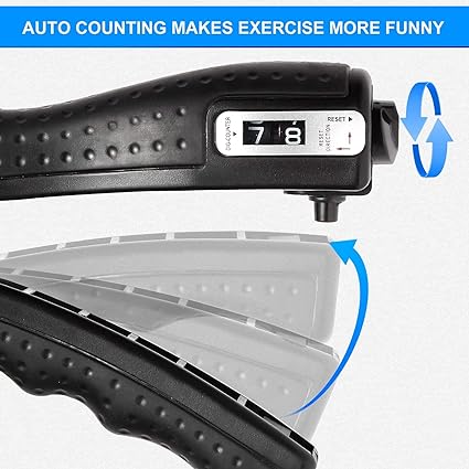 Histro Automatic Counting Hand Gripper Adjustable Resistance Automatic Counting Non-Slip Hand Grip Strength Trainer Fingers Wrist Forearm Exerciser Workout Gear Home Gym Exercise Equipment   Hand Gripper 5-60KG  Automatic  Non-Slip hand strengthen