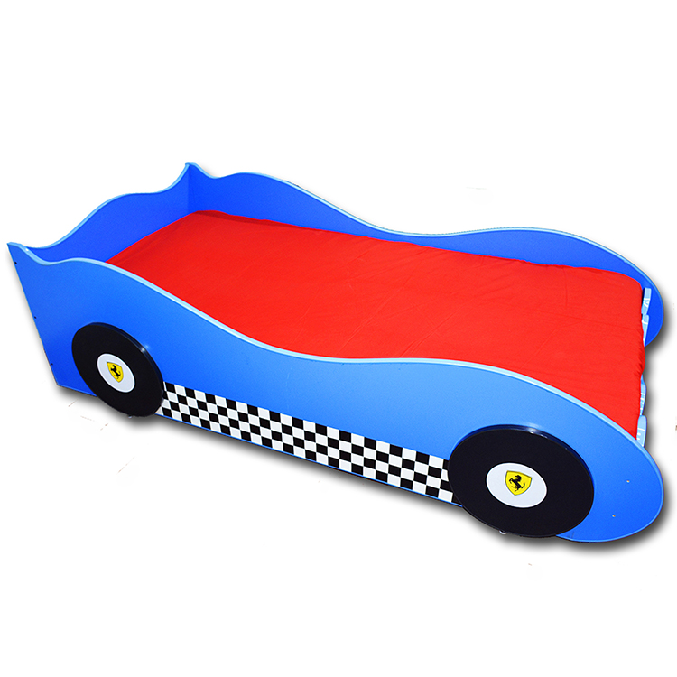 Furnishoo Kids Racing Car Bed - Kids Bed - Blue Car Bed