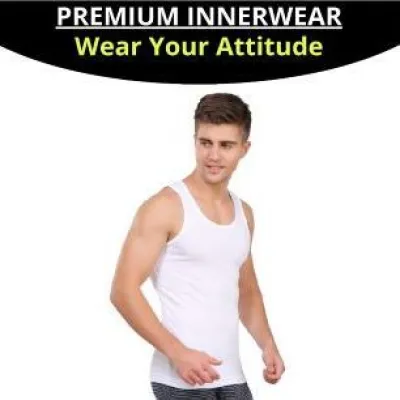 1 Piece Premium Black Sleeve-Less vest Pure Cotton banyan for men Good  Quality