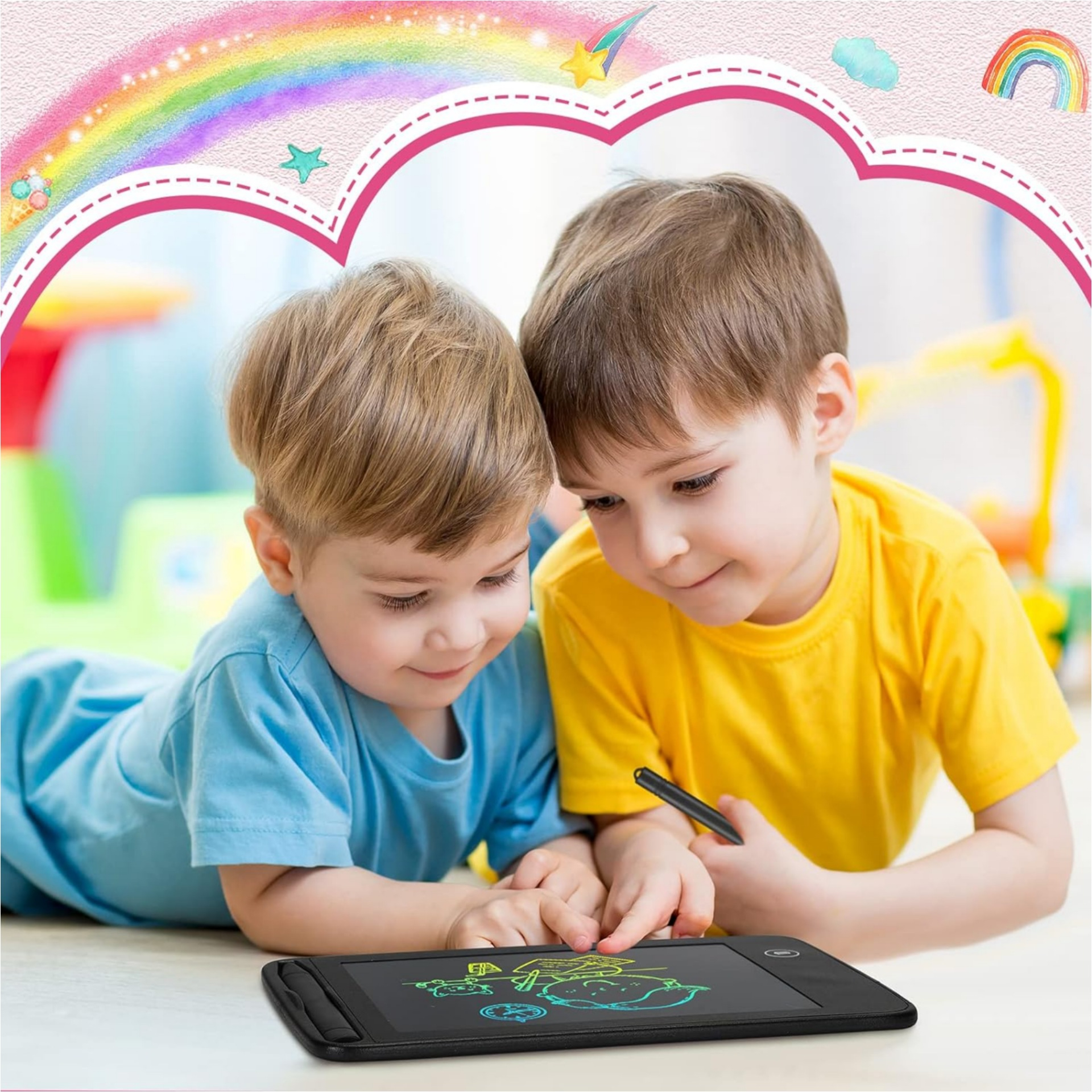 12-Inch LCD Writing Tablet for Kids | Erasable Digital Drawing Pad | Single & Multi-Color Doodle Board | Educational Learning Toy | Best Gift for 3-8 Year Old Boys & Girls