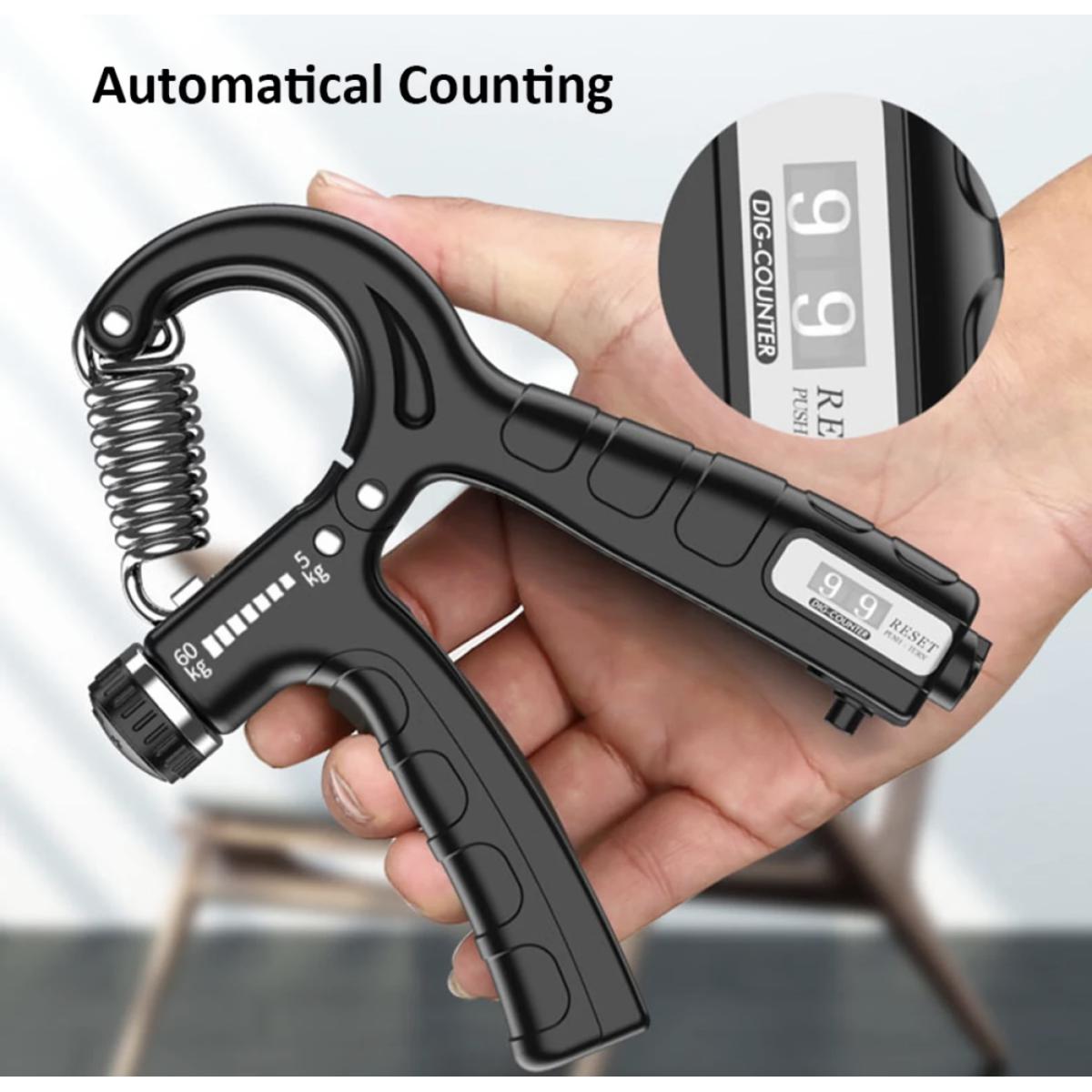 Counting Non-Slip Hand Grip Adjustable Sports Grip R Shaped Measurable Exercise Force Spring Gripper Finger Gripper Carp Expander Automatic Counting Hand Gripper Adjustable Resistance Automatic  Strength Trainer Fingers Wrist Forearm Denovo Mart