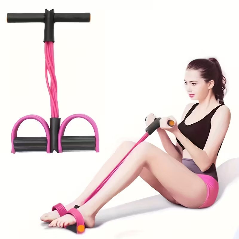 Pull Reducer Resistance Training Bands Tummy Trimmer Bally Fat Burner Body Exerciser Weight Loss Home Gym Home Workout Arm Muscle Builder Double Pull Rope Body Trimmer Pedal Exerciser Yoga Crossfit Exercise Arm Exercise Tummy Body Building Training Unisex