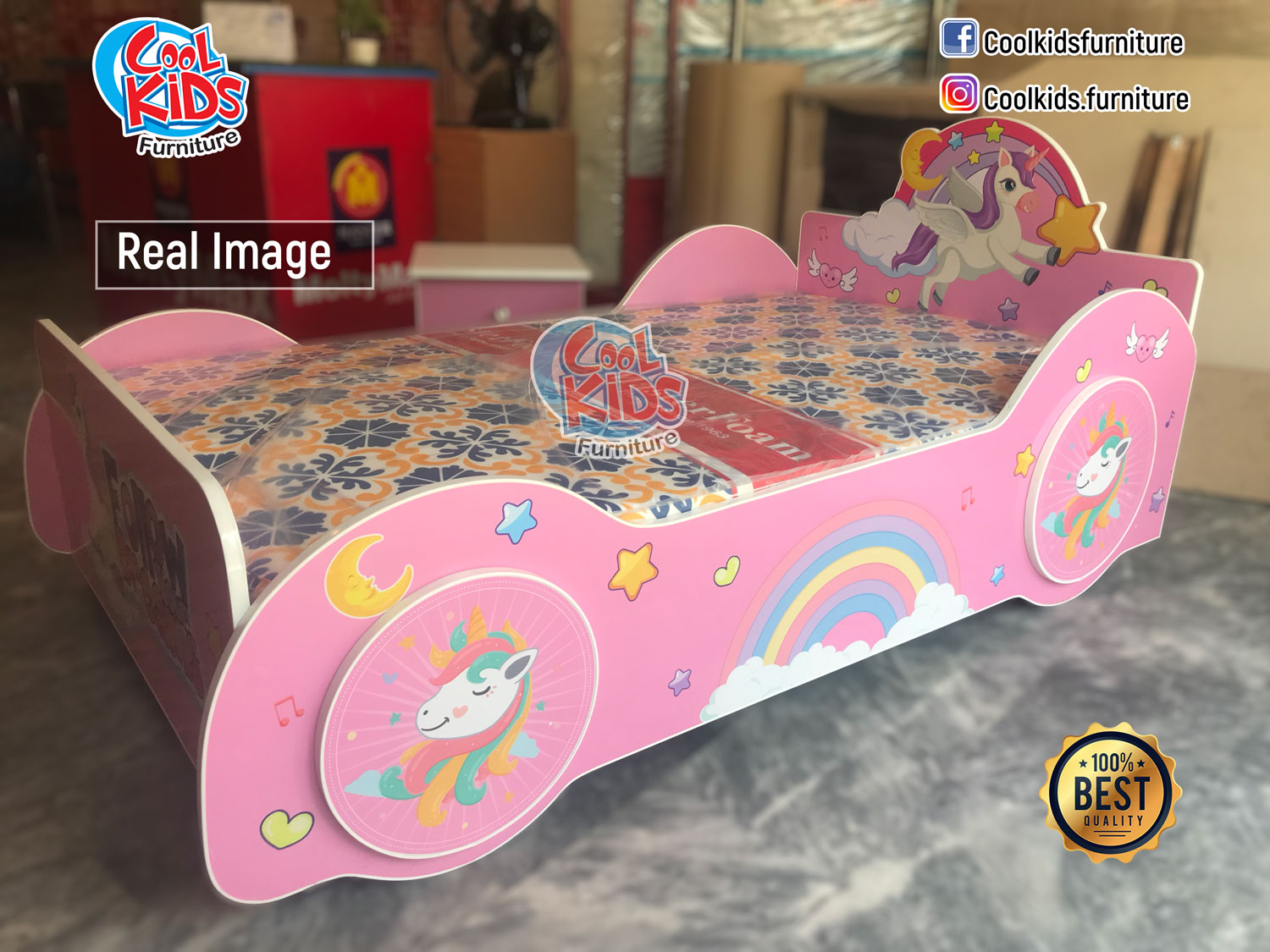 Little Girls Girls Unicorn Bed Unicorn Car Bed Girl Single Bed