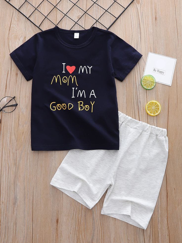 T-Shirts And Short Pants For Baby Girls Round Neck Short Sleeves Tee Top's Clothes Sets Dresses Outfit