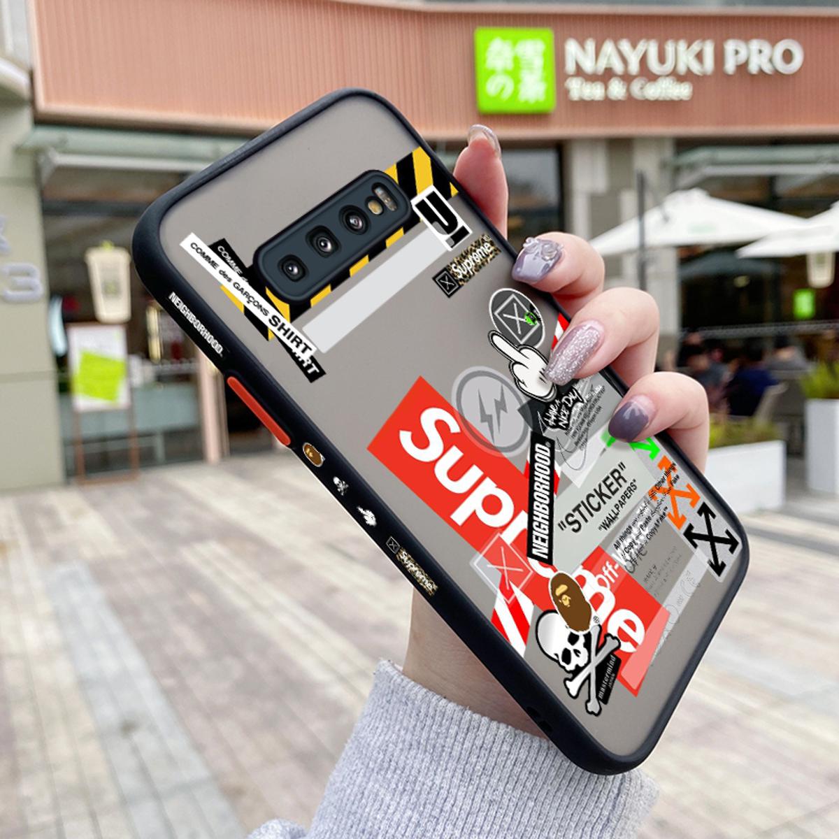 S10 Plus Samsung S10 Supreme Case Chenyyka For Samsung S10 Plus Case  Fashion Tide Brand Cool Boy Pattern Thin Side Square Edge Frosted  Transparent Hard Phone Cases New Design Shockproof Silicone ...