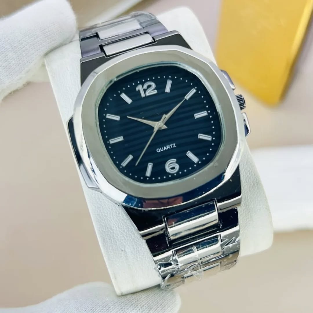 Bin-b Nautilus Watch for Men Stainless Steel Strap Quartz Watch Business and Ultra Thin Style Multiple Colors