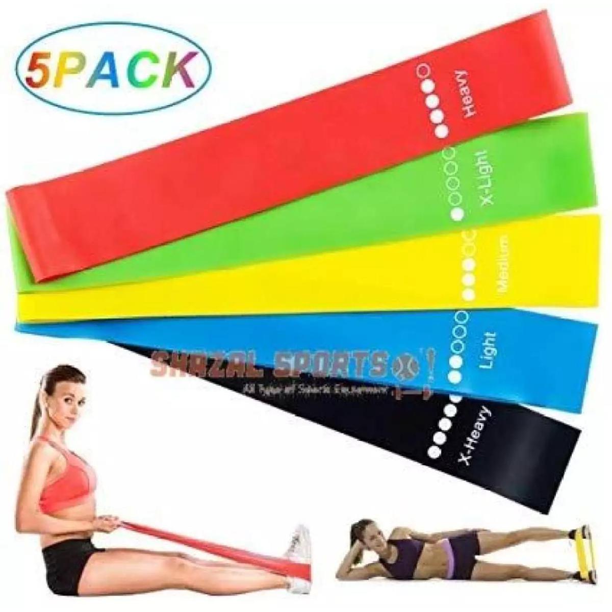5PCS Sports Exercise Resistance Loop Bands Set Elastic Booty Band Set for Yoga Home Gym Training