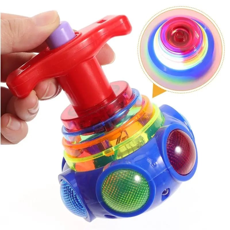 New Spinning Top Flash Luminous Spinning Tops Toy Colorful Top Ejection Toy Flashing Led Gyroscope Children Classic Toys