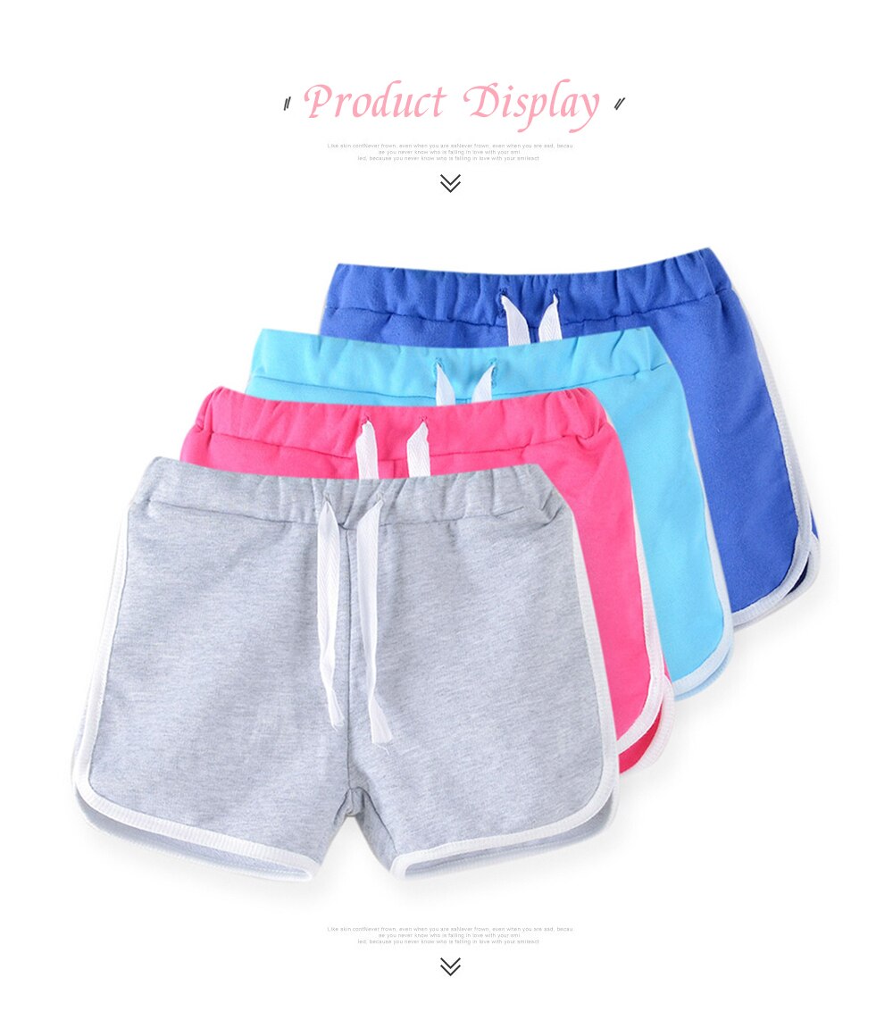 Cheap Kids Sport Shorts Pants Boys Girls Summer Unisex Children Candy Color Casual  Short Pants Trousers Bottoms Shorts