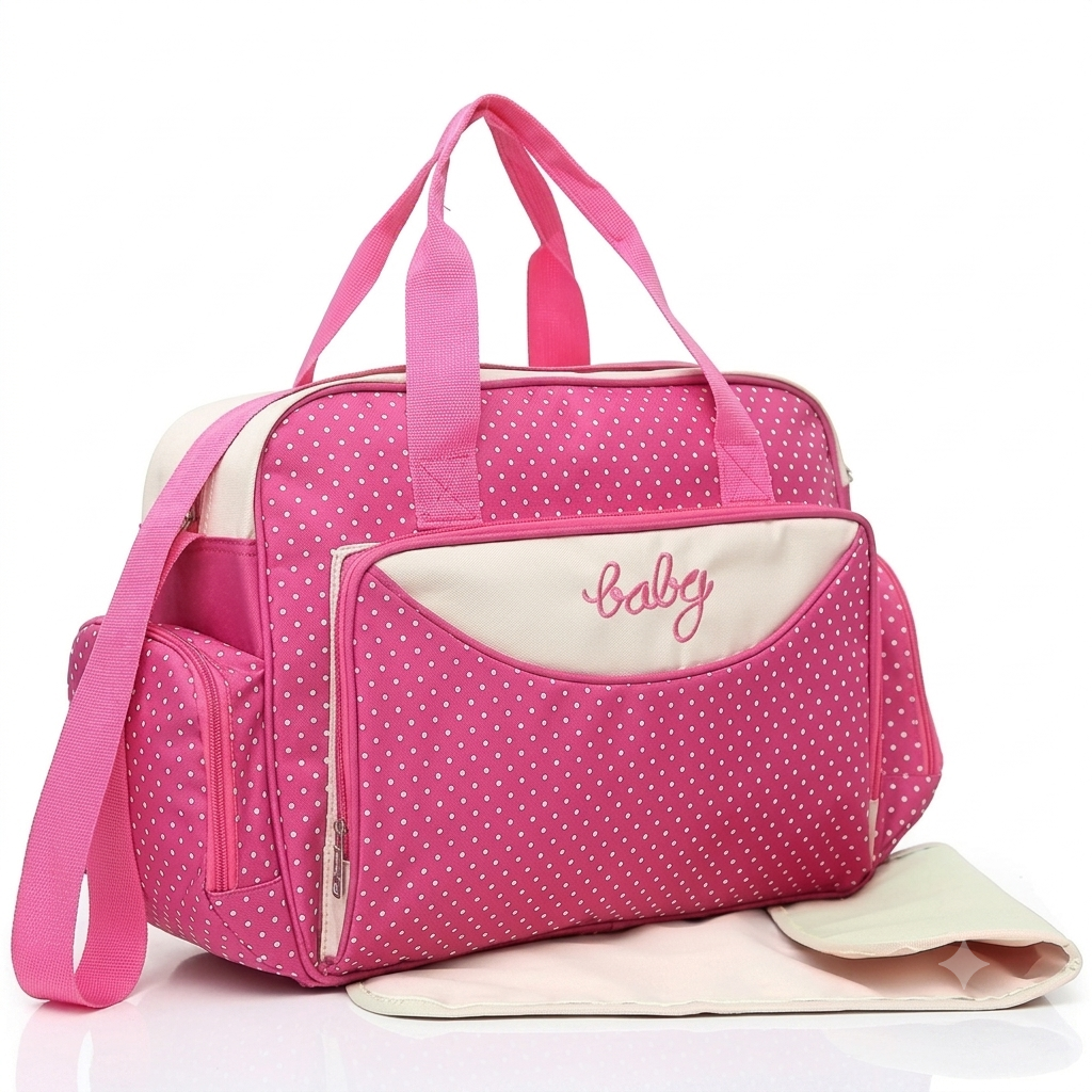 Baby Diaper Bag for Moms | Large Capacity Waterproof Maternity Tote with Adjustable Shoulder Strap | Multi Pocket Baby Nappy Bag for Travel, Hospital, Baby Care & Daily Use