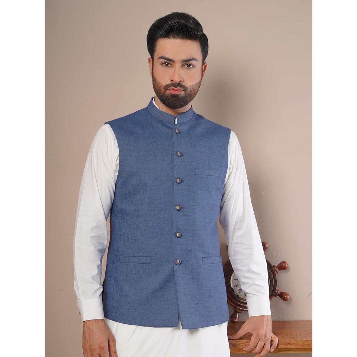 Men Casual Coat Blue Online Sale in Pakistan – SaeedAjmal
