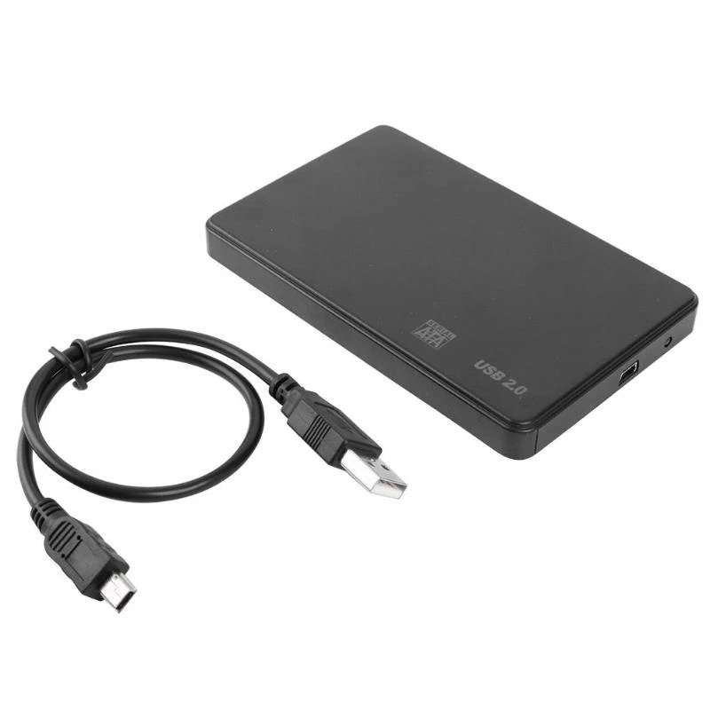 USB 2.0 2.5 Inch SATA External Hard Drive Enclosure Case | Portable HDD SSD Disk Box | Laptop & PC Compatible Hard Disk Caddy Drive Cover