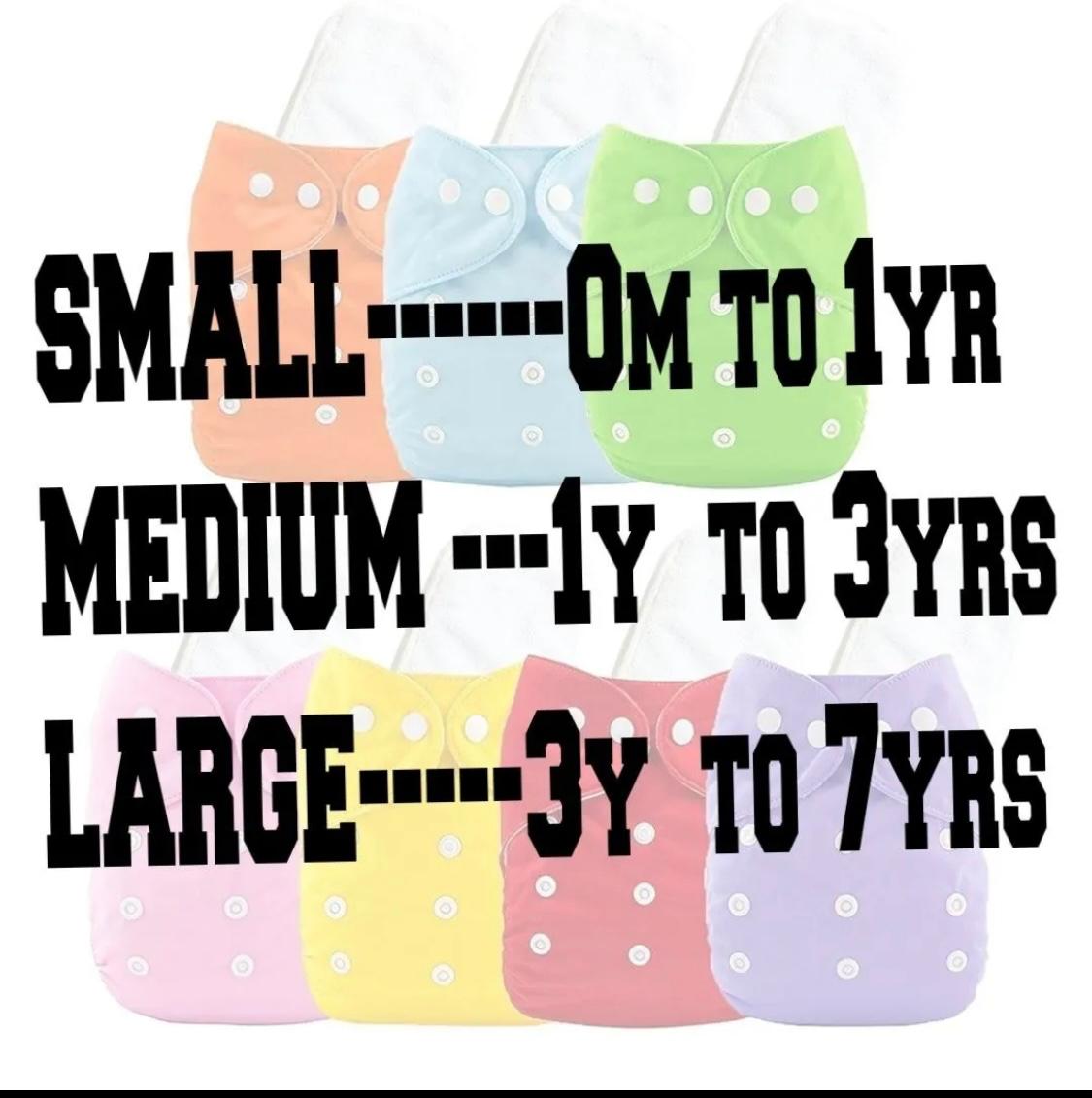 Premium Reusable Cloth Diapers for Babies 0-6 Years - Eco-Friendly, Washable, Lightweight, with Lamination - Various Patterns Flexible Free Sizing Diapers Adjustable Pamper
