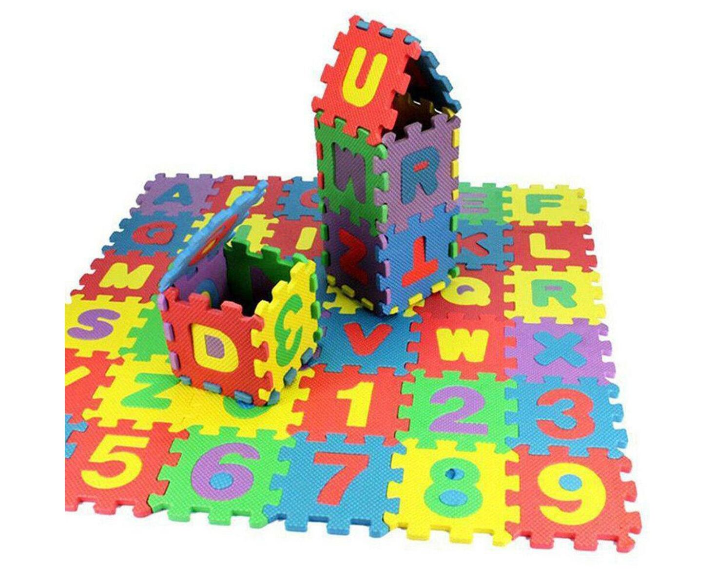 New ABC and 123 Educational Foam Puzzle Play Mat for Kids - 36 pcs Unisex Learning Toy