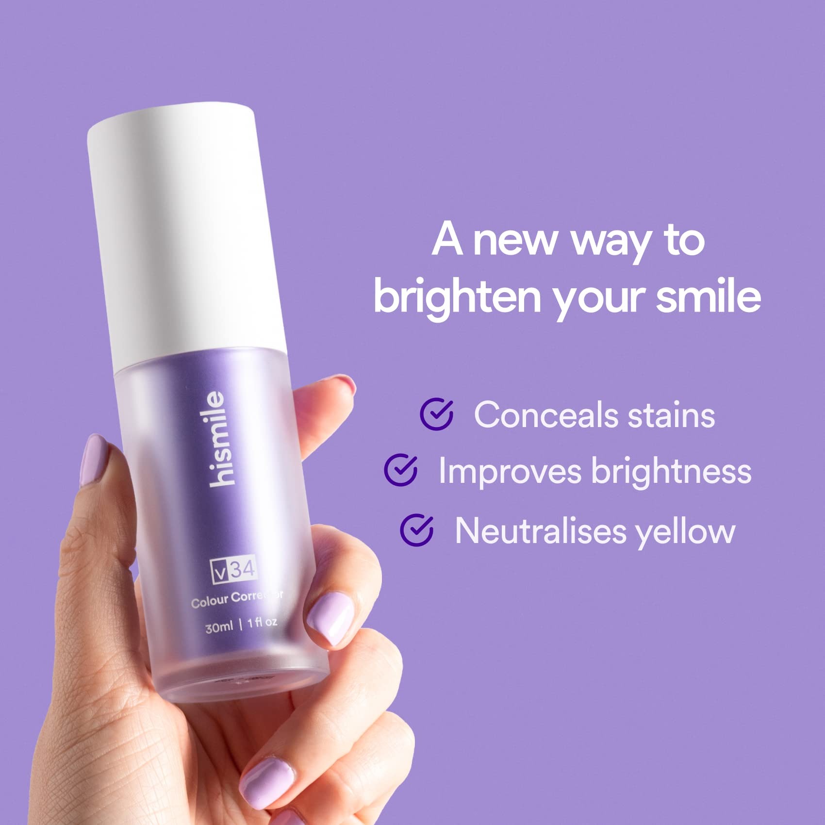 HISMILE V34 Teeth Removing Deep Smoke Stains Gingiva Protection Purple Orthopedic Toothpaste, Purple Teeth Whitening Toothpaste Kit