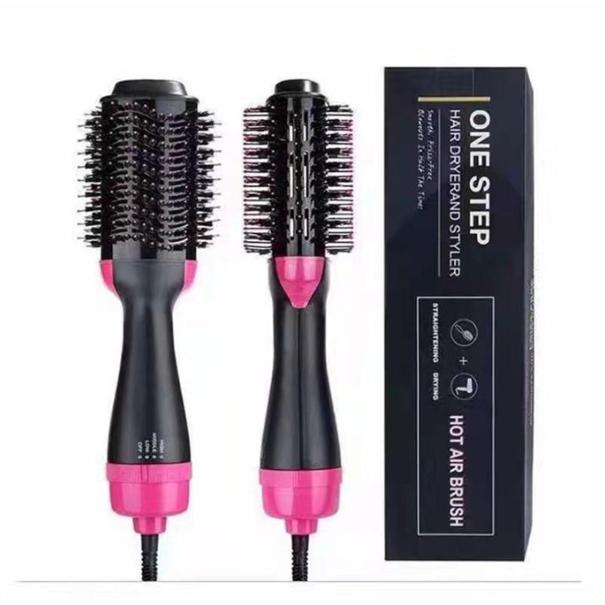 Professional Hot Air Brush Straightening Hair Dryer comb and Volumizer with Straightener Curler for Girls Women Daraz.pk