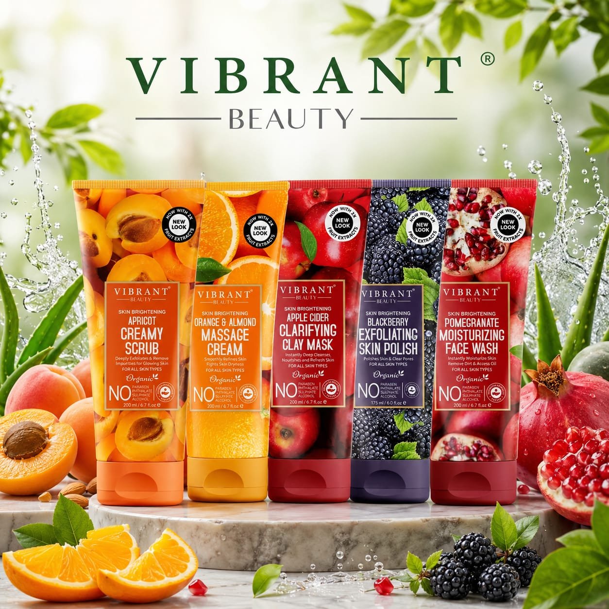 Vibrant Beauty Radiant Glow Facial Kit (Pack of 5) | Personal Care Set