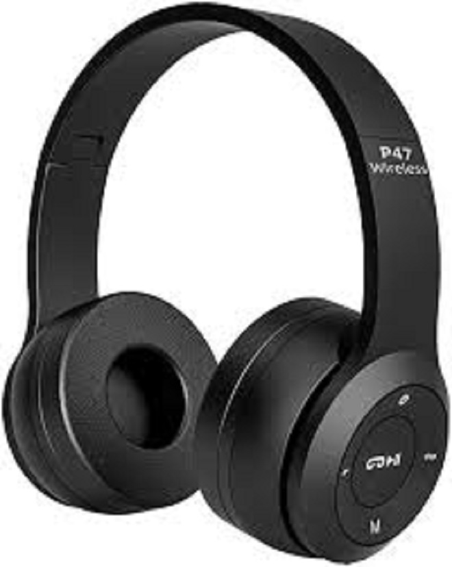 Wireless Headphones, P47 Bluetooth Foldable Headset with Microphone Support FM Radio TF for PC TV Smart Phones & Tablets Etc