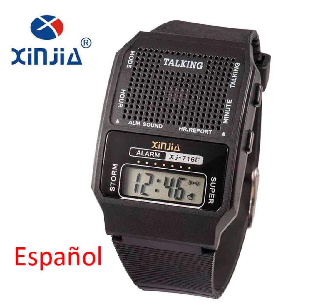 Talking watch for blind silicone strap big speaker electronics digital sports watch