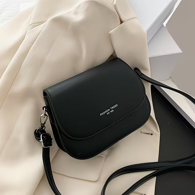 High-Quality Faux Leather Mini Handbag – Vintage Solid Color Women’s Crossbody Bag