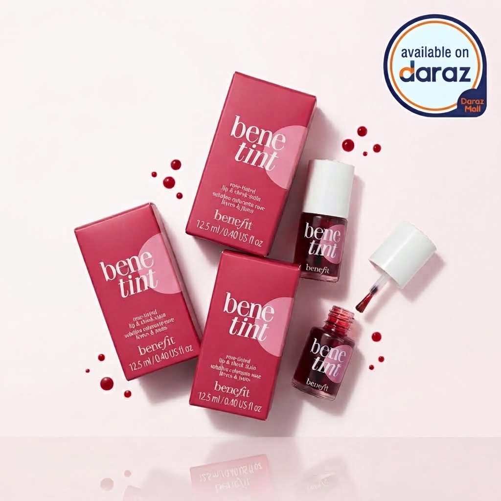 Lip & Cheek Tint Original Pink Red Cherry – Long Lasting Natural Liquid Blush for Lips and Cheeks – Waterproof Smudge Proof Lightweight Makeup Tint Set